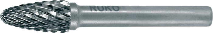 RUKO Frässtift RBF 3 mm Kopflänge 13 mm Schaft 3 mm VHM Kreuzverzahnung