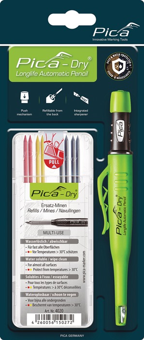 PICA Bau-/Tieflochmarker Pica-Dry + Minenset Farbe sortiert  + Minenset 4000 871 844