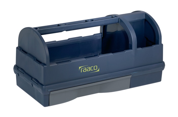 RAACO Werkzeugträger Open Toolbox B.476xT.228xH.230mm offen m.Schubfach f.Kleinteile dkl.-blau, a.PP