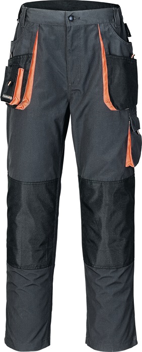 TERRATREND Herrenhose  Größe 58 dunkelgrau/schwarz/orange