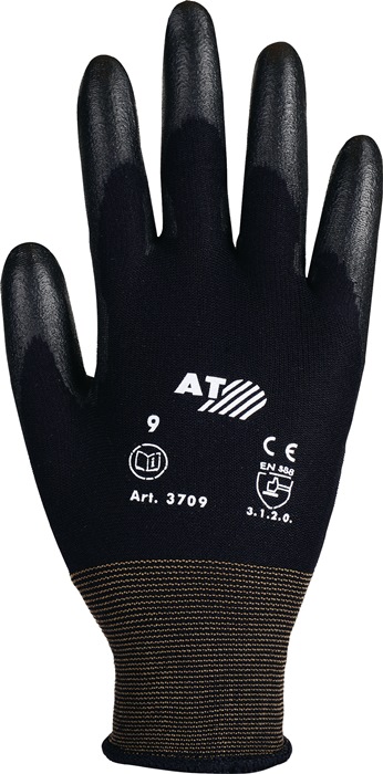 ASATEX Handschuh Größe 7 schwarz Polyamid m. Soft-Polyurethan 12 Paar