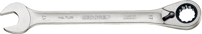 GEDORE Maulringratschenschlüssel 7 UR Schlüsselweite 9 mm Länge 150 mm umschaltbar, Ringseite 13°