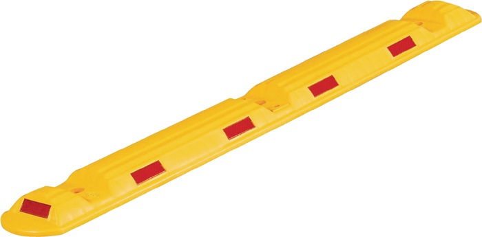 Leitschwelle  L1170xB150xH50mm Polypropylencarbonat gelb mit roten Reflexstreifen