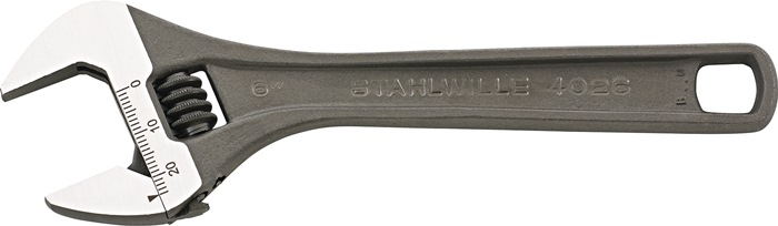 STAHLWILLE Rollgabelschlüssel 4026 max. 44 mm Länge 384 mm mit Einstellskala