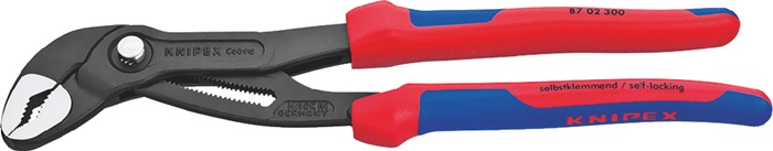 Knipex Wasserpumpenzange Cobra® 87 02 300 Länge 300 mm Spannweite 60 mm poliert mit Mehrkomponenten-Hüllen