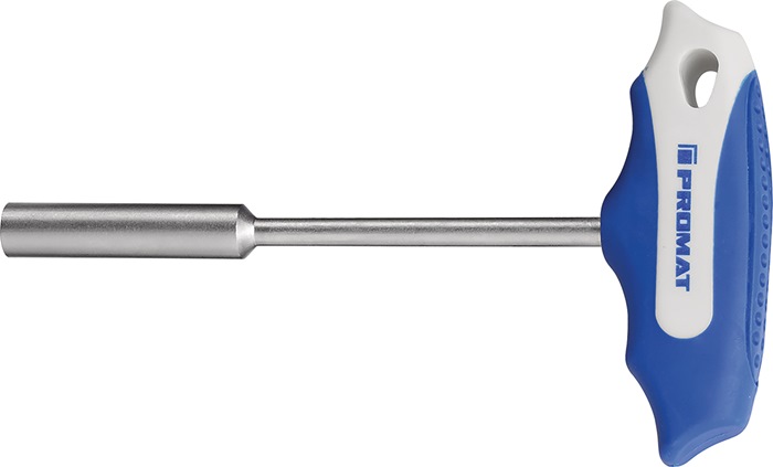 PROMAT Sechskantsteckschlüssel  Schlüsselweite 7 mm Klingenlänge 125 mm Ausführung 2-Komponentengriff mit Quergriff