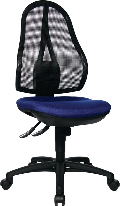 TOPSTAR Bürodrehstuhl  mit Punktsynchrontechnik blau 430-510 mm ohne Armlehnen Tragfähigkeit 110 kg