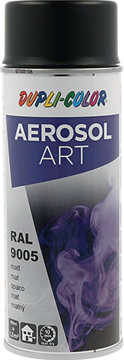 DUPLI-COLOR Buntlackspray AEROSOL Art tiefschwarz matt RAL 9005 400 ml 6 Dosen