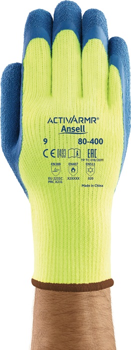 ANSELL Kälteschutzhandschuh ActivArmr® 80-400 Größe 10 gelb/blau 12 Paar