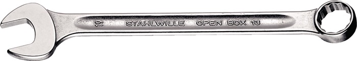 STAHLWILLE Ringmaulschlüssel OPEN-BOX 13 SW 20 mm Länge 230 mm Form A Chrom-Alloy-Stahl