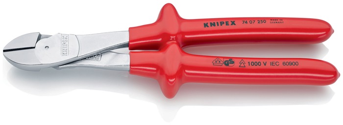 Knipex Kraftseitenschneider 74 07 250 Länge 250 mm VDE Form 0 tauchisoliert
