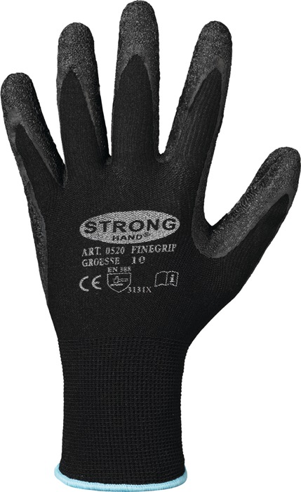 STRONGHAND Handschuh Finegrip Größe 10 schwarz PSA-Kategorie II 12 Paar