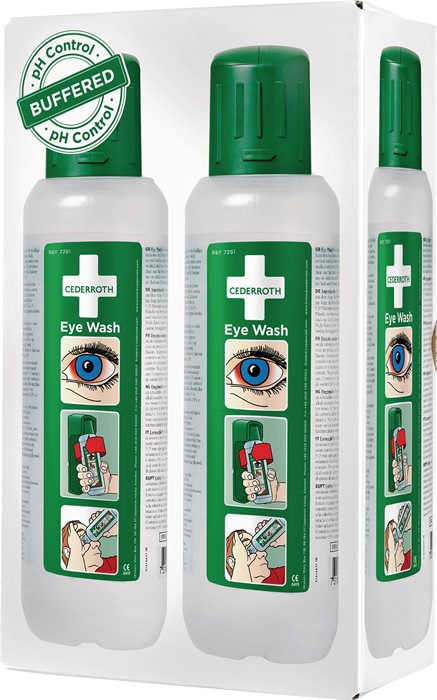 CEDERROTH Augenspülflasche  2 x 0,5 l  DIN EN15154-4