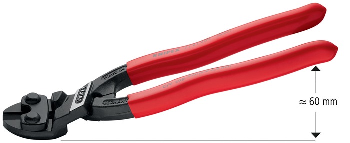 Knipex Kompaktbolzenschneider CoBolt® 71 21 200 Länge 200 mm Kunststoffüberzug 20° 3,6 mm ohne Aussparung