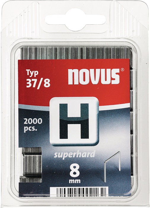 NOVUS Feindrahtklammer H Typ 37 Klammerbreite 10,6 mm 8 mm 0,75 mm superhart