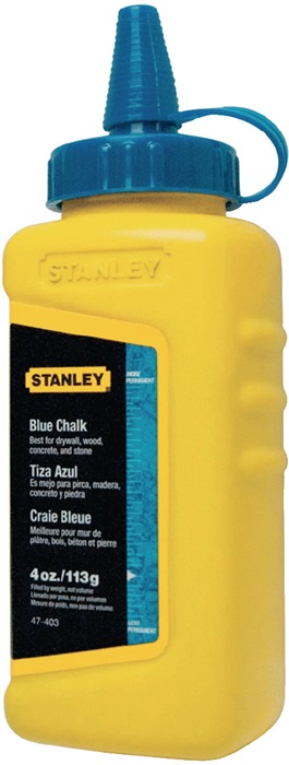 STANLEY Schlagschnurkreide  115 g blau wasserfest, schwer löslich Kunststoffflasche