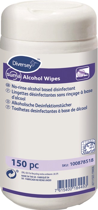 SUMA Desinfektionstücher Alcohol Wipes 150 Tücher