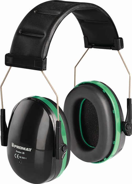 PROMAT Gehörschutz SAFELINE VI EN 352-1 SNR 28 dB gepolsterter Kopfbügel schlanke Kapseln
