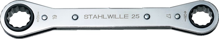 STAHLWILLE Ratschenringschlüssel 25 10 x 11 mm 12-KT. Länge 170 mm Anzahl Zähne 22