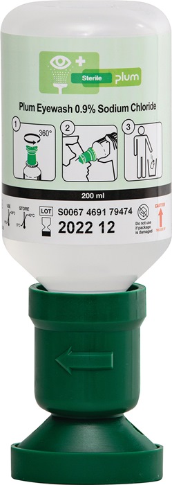 PLUM Augenspülflasche  200 ml 3 Jahre (ungeöffnete Flasche) DIN EN15154-4