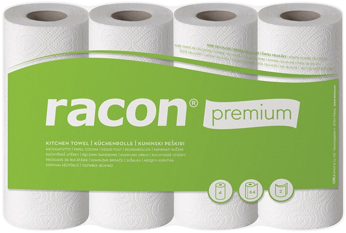 RACON Küchenrolle racon Premium K-2 B220xL250ca. mm weiß 2-lagig, perforiert