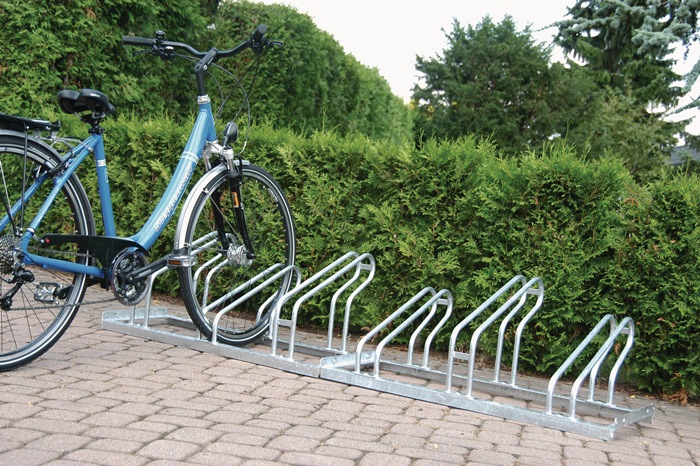 Fahrradbügelparker  1-seitig 90° verzinkt Anzahl Radstände 3 zum Aufschrauben zerlegt