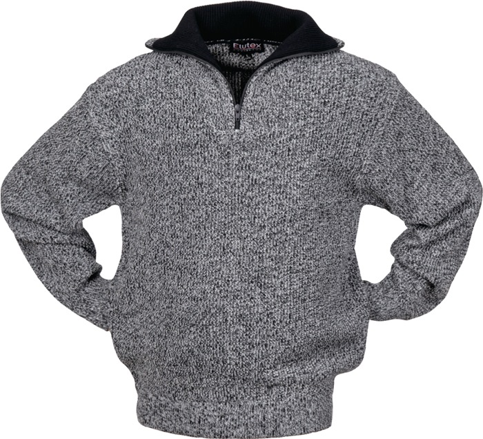 SCHEIBLER Pullover  Größe L schwarz/weiß-meliert