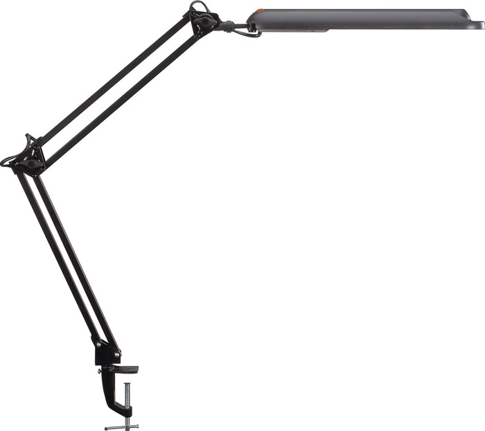Schreibtischleuchte  Metall / Kunststoff schwarz Höhe max. 450 mm mit Tischklemme mit LED