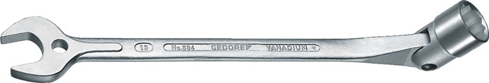 GEDORE Maulsteckschlüssel 534 Schlüsselweite 15 mm Länge 231 mm m. bewegl. Steckschlüsselende