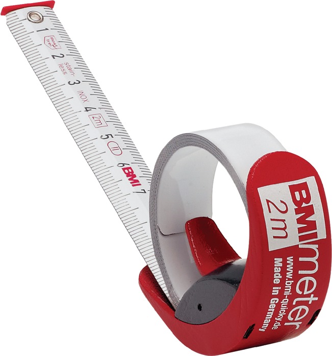 BMI Taschenrollbandmaß BMImeter Länge 3 m Breite 16 mm mm/cm EG II Kunststoff Linealfunktion