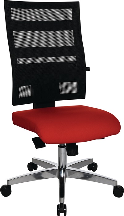 TOPSTAR Bürodrehstuhl  mit Punktsynchrontechnik schwarz/rot 450-550 mm ohne Armlehnen Tragfähigkeit 110 kg