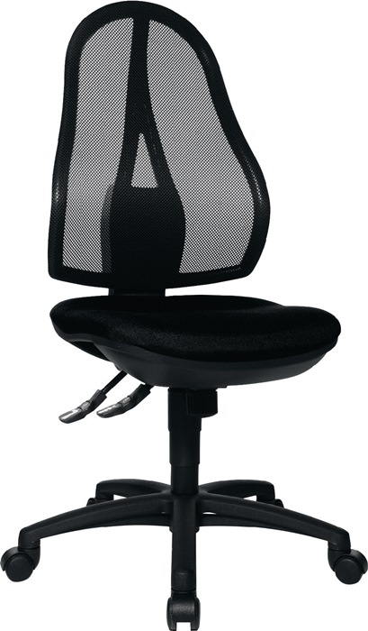 TOPSTAR Bürodrehstuhl  mit Punktsynchrontechnik schwarz 430-510 mm ohne Armlehnen Tragfähigkeit 110 kg