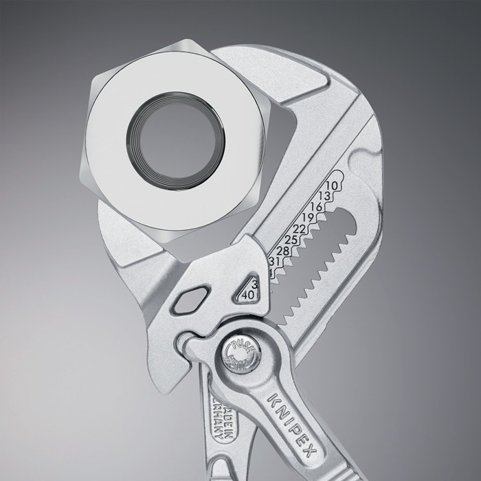 Knipex Zangenschlüssel 86 03 180 Länge 180 mm Spannweite 40 mm verchromt Kunststoffüberzug