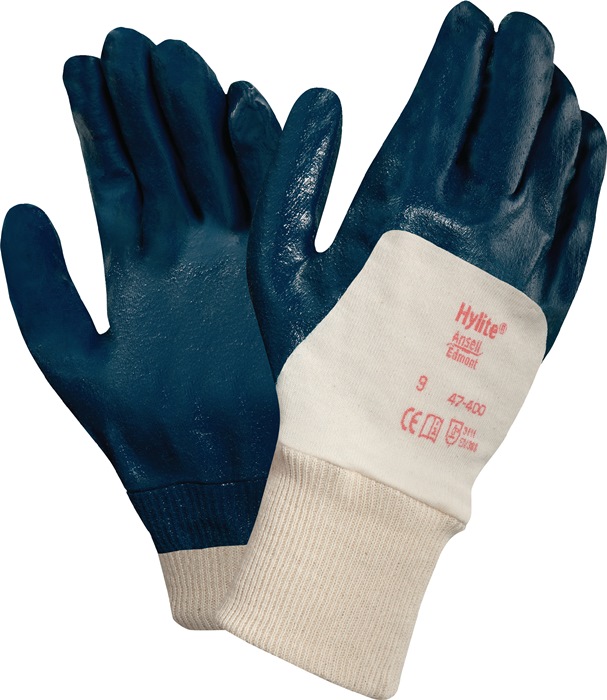 ANSELL Handschuh ActivArmr Hylite 47-400 Größe 10 weiß/blau PSA-Kategorie II 12 Paar