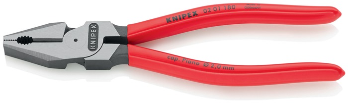 Knipex Kraftkombizange 02 01 180 Länge 180 mm poliert Kunststoffüberzug