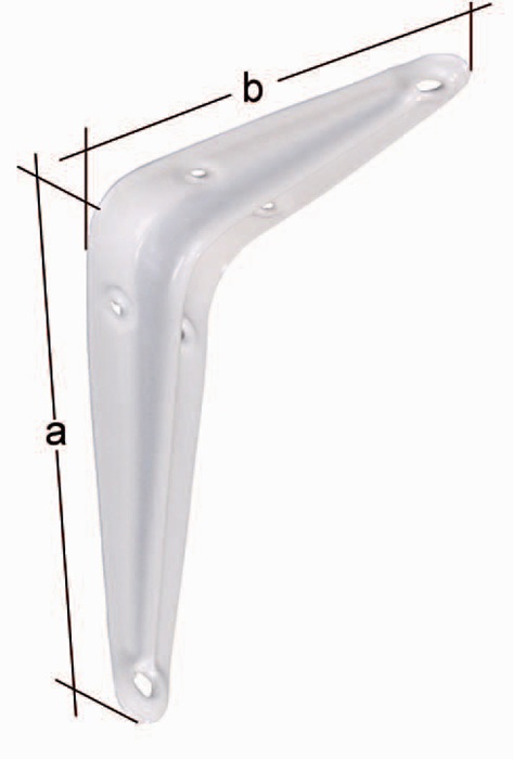 GAH Konsole  Länge 100 mm Höhe 75 mm Stahl weiß lackiert Tragfähigkeit 30 kg 20 Stück