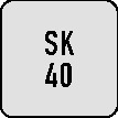 PROMAT Aufnahme  SK40 (DIN 69871, JIS B, DIN 2080)  passend zu Montagesystem