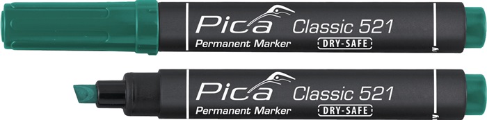 PICA Permanentmarker Classic grün Strichbreite 2 - 6 mm Keilspitze 10 Stück