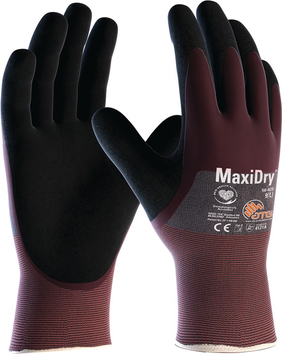 MaxiDry® Handschuh 56-425 Größe 11 lila/schwarz 12 Paar