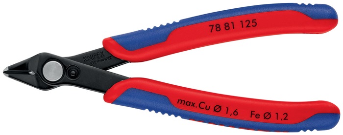 Knipex Elektronik-Seitenschneider Super-Knips® 78 81 125 Länge 125 mm Form 8 Facette ja, sehr klein brüniert