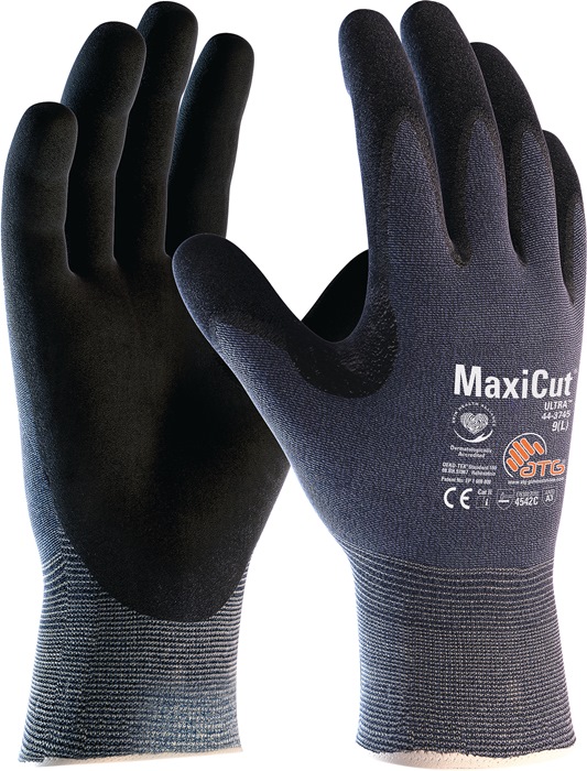 MaxiCut Ultra Schnittschutzhandschuh 44-3745HCT Größe 9 blau/schwarz