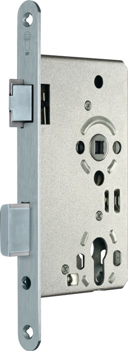 SSF Zimmertür-Einsteckschloss  PZW 20/ 65/72/8 mm DIN rechts silber abgerundet Klasse 3 Zinkdruckguss