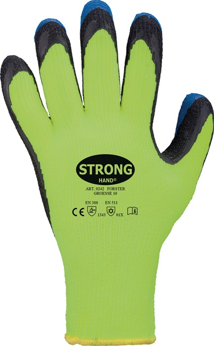 STRONGHAND Handschuh Forster Größe 11 neon-gelb/blau PSA-Kategorie II 12 Paar