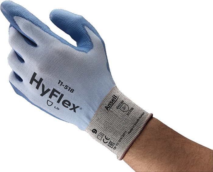 ANSELL Schnittschutzhandschuh HyFlex® 11-518 Größe 9 blau PSA-Kategorie II 12 Paar
