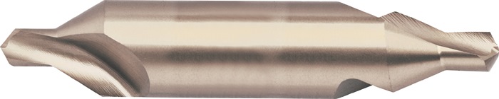 PROMAT Zentrierbohrer DIN 333 Form A  2,5 mm HSS TiN rechtsschneidend 5 Stück