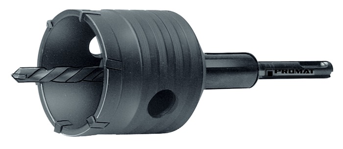 PROMAT Schlagbohrkrone   80 mm Gesamtlänge 180 mm für Verteilerdosen SDS-plus