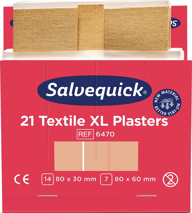 SALVEQUICK Pflasterstrips Salvequick Textilpflaster extra groß