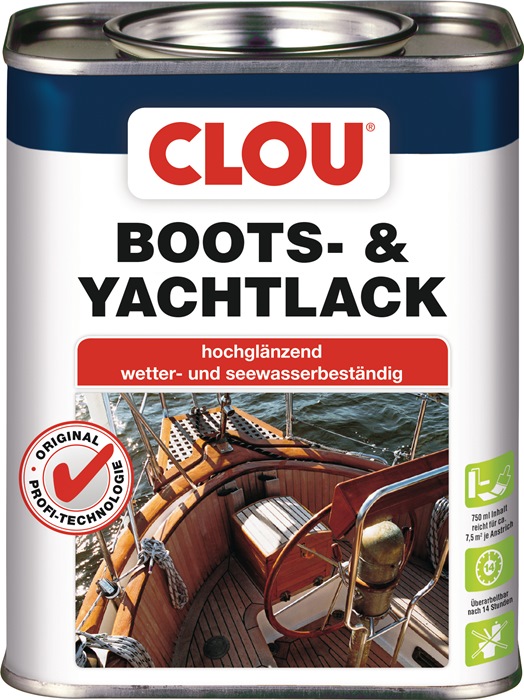 CLOU Boots-/Yachtlack  farblos glänzend 0,75 l 3 Dosen