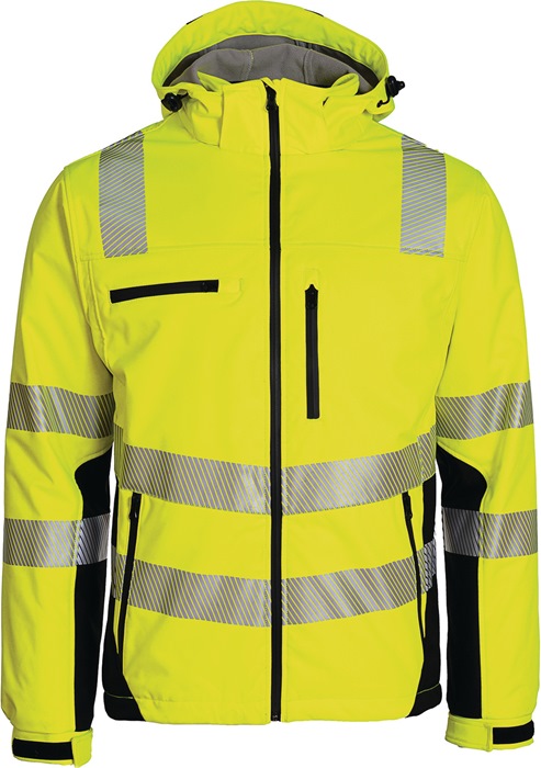 ASATEX Winter-Warnschutzsoftshelljacke  Größe M gelb-schwarz