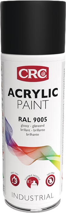 CRC Farbschutzlackspray ACRYLIC PAINT tiefschwarz glänzend RAL 9005 400 ml 6 Dosen